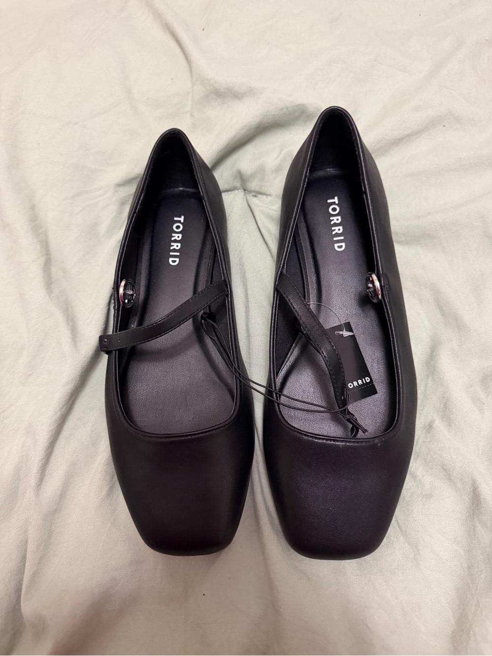 torrid Black Square-Toe Mary Jane Flats